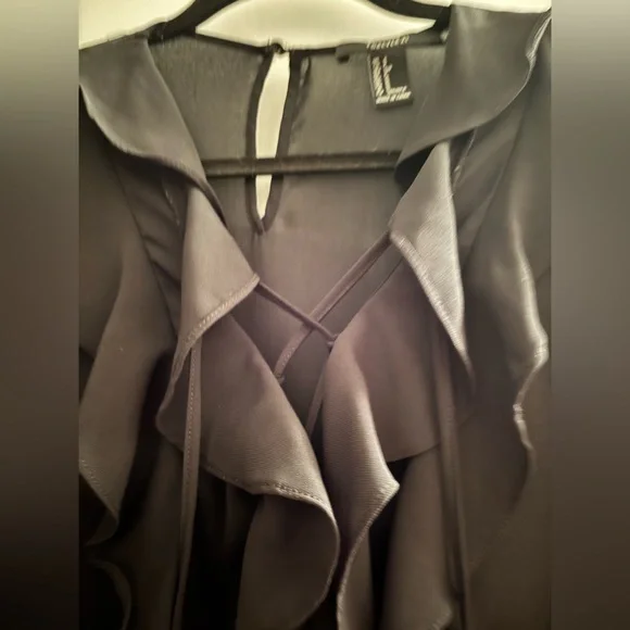 Forever 21 Black Ruffle Blouse - Picture 2 of 3